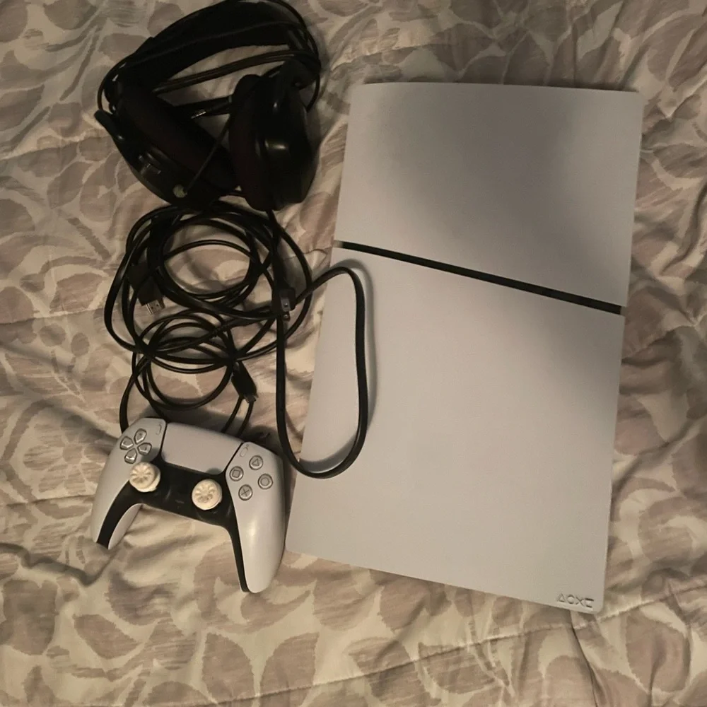 White Gaming Console with Controller